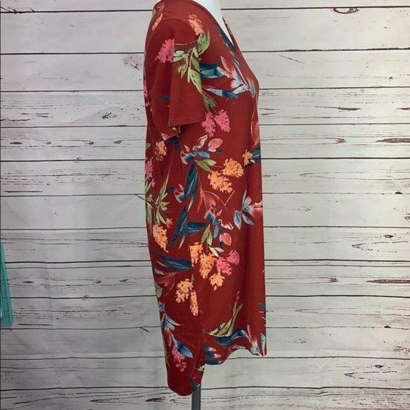 Christian Siriano Women's Tropical Floral Print Hi/Low Short Sleeve Dress Medium - Picture 4 of 9